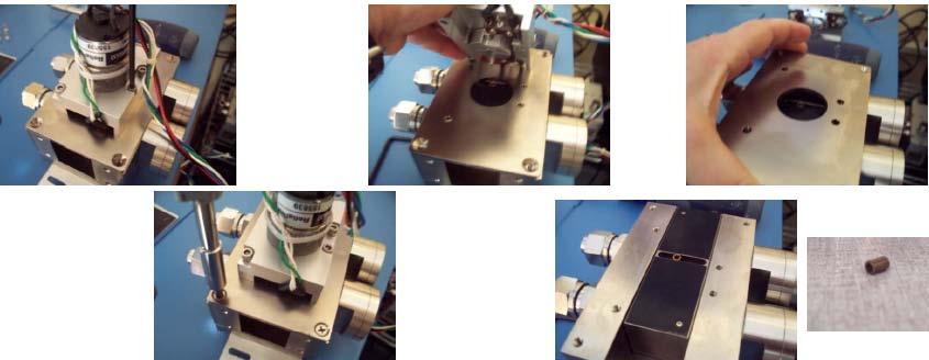 Carefully remove the motor plate from assembly, watch for the shaft bearing.