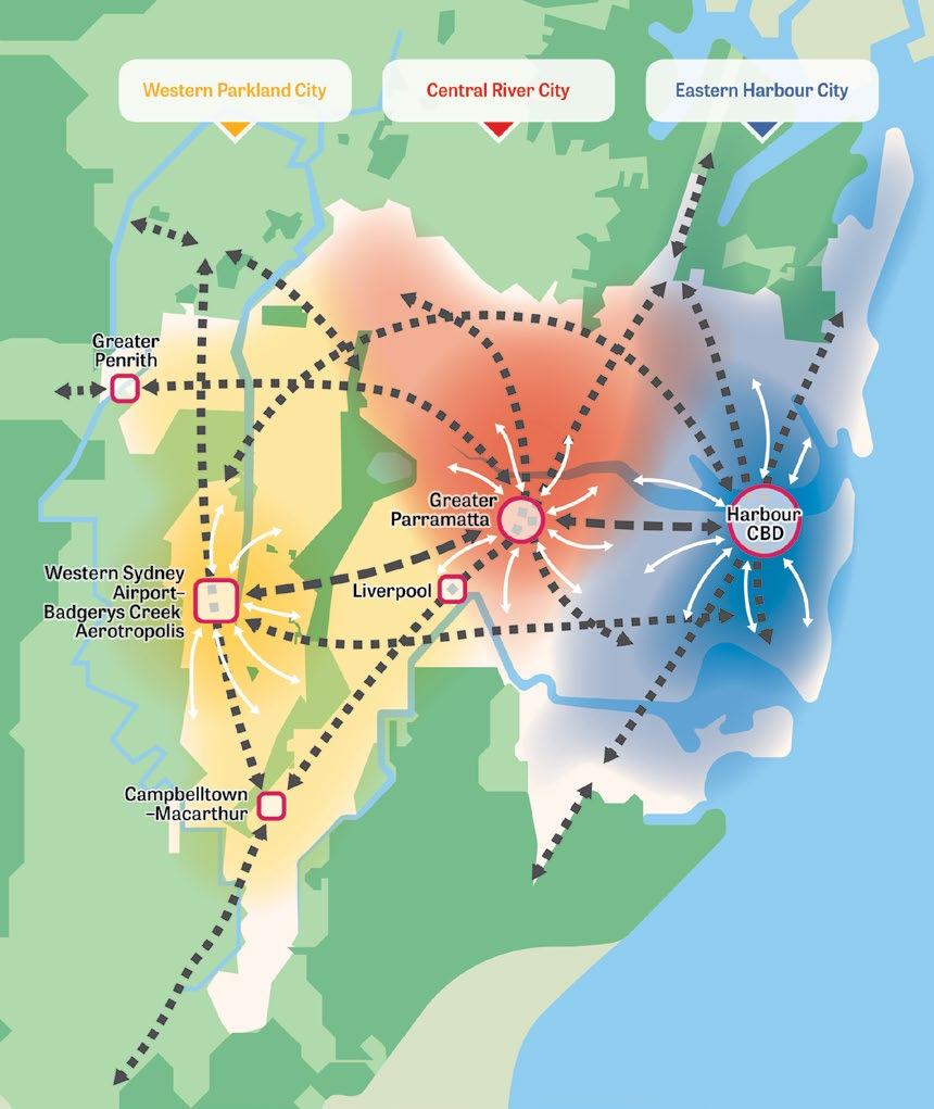 A metropolis of three cities Metropolitan City Centre Transport Connectivity Protected Natural Area Metropolitan