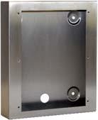 Accessories Stainless Steel Surface-mount Enclosure Provides surface-mounting for the 270 Series and Flush-mount Telephones 238-001 Stainless Steel Wall-Mount Enclosure 238-001 Strobes 540-001