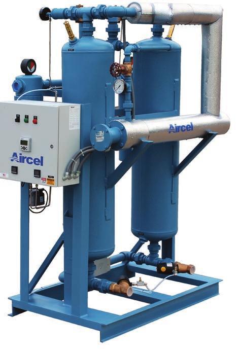 AEHD Series Heated Dryer Externally Heated Desiccant Dryer 150-3,000 scfm Since 1994, Aircel has been delivering quality, industry leading compressed air dryers and accessories for production lines