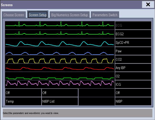 3.7 Using the Touchscreen Select screen items by pressing them directly on the patient monitor s screen.
