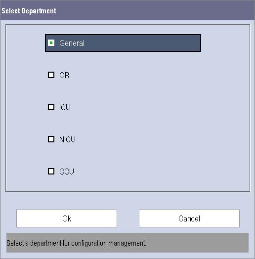 3 Changing Department If the current department configuration is not the one you want to view, you can select [Change Department >>] in