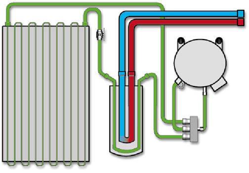 Heat Pump in Cooling Mode expansion device water loop refrigerant-to-air
