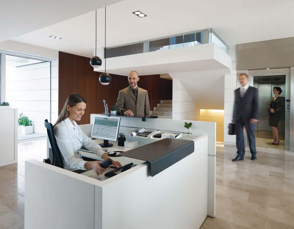Attractive workplace with optimal visibility and inbuilt well-being.