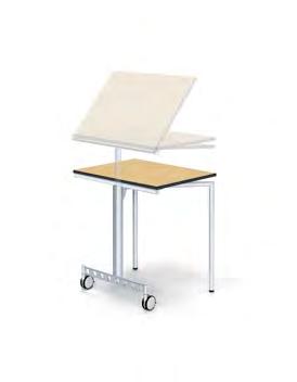 It is mobile, can be individually adjusted, enables working postures to be altered and, when folded up, can be parked
