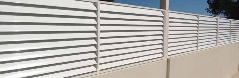 The Aluminium slats come in a wide range of Powdercoat colours, or select from long lasting timber grain colours.