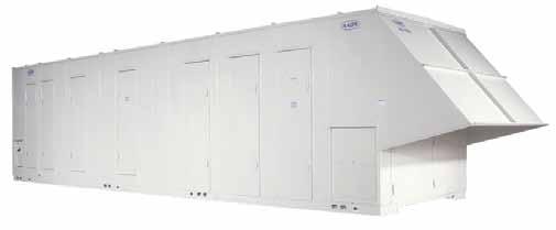 insulated cabinet construction Walk-in compressor/controls service vestibule Unit access doors with full length hinges and lockable handles Spring isolated, direct drive, backward curved