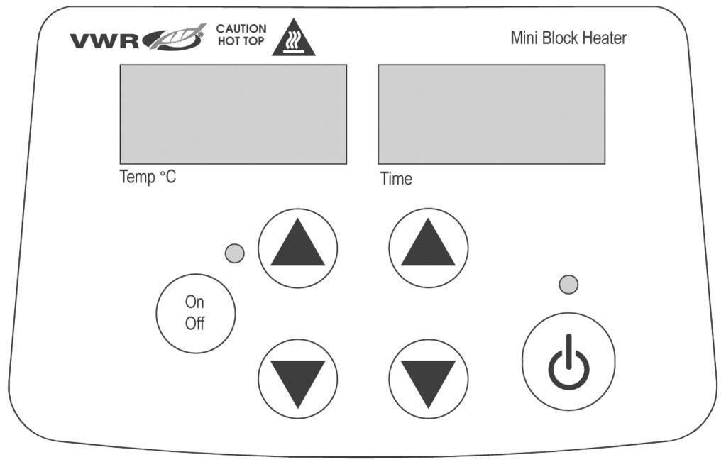 B. C. E. A. D. F. Advanced Mini Block Heater Control Panel The front panel of the Mini Block Heater contains all the controls and displays needed to operate the unit. A. Standby button/standby indicator light: The standby indicator light will illuminate when the unit is plugged in.