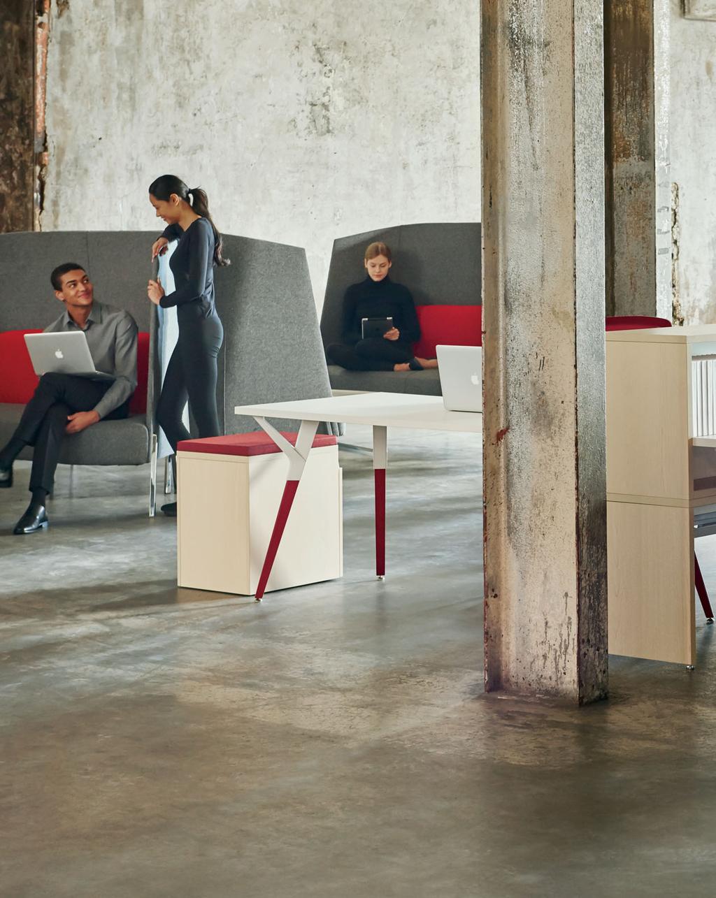 16 Comprising an array of versatile furniture pieces, upstage provides the ability to tailor the layout of workspaces.