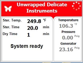 4.3. Program 3: Unwrapped Delicate Instruments For unwrapped delicate instruments, when the instrument manufacturer recommends autoclaving at temperatures of 249.