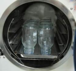 18. Empty canisters should be placed upside-down, in order to prevent accumulation of water (see the figure below). 19. When sterilizing glassware use only heat-proof glass.