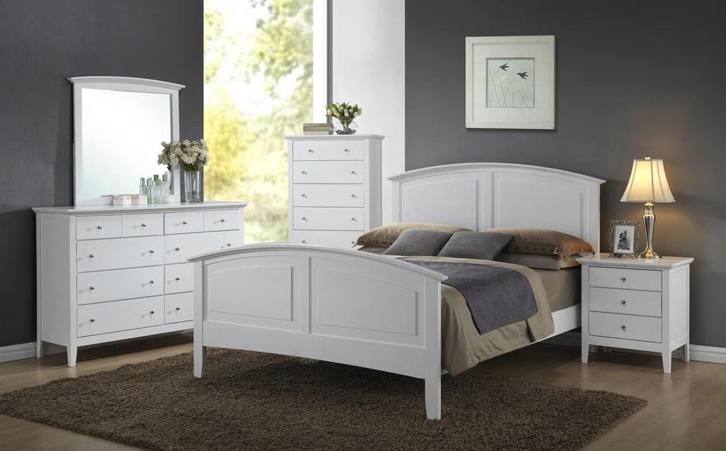 3226 Carter Collection Classic White The 3226 Carter Bedroom Collection in a simple Shaker style with a clean, traditional white finish and Brushed Nickel hardware, great for any décor.