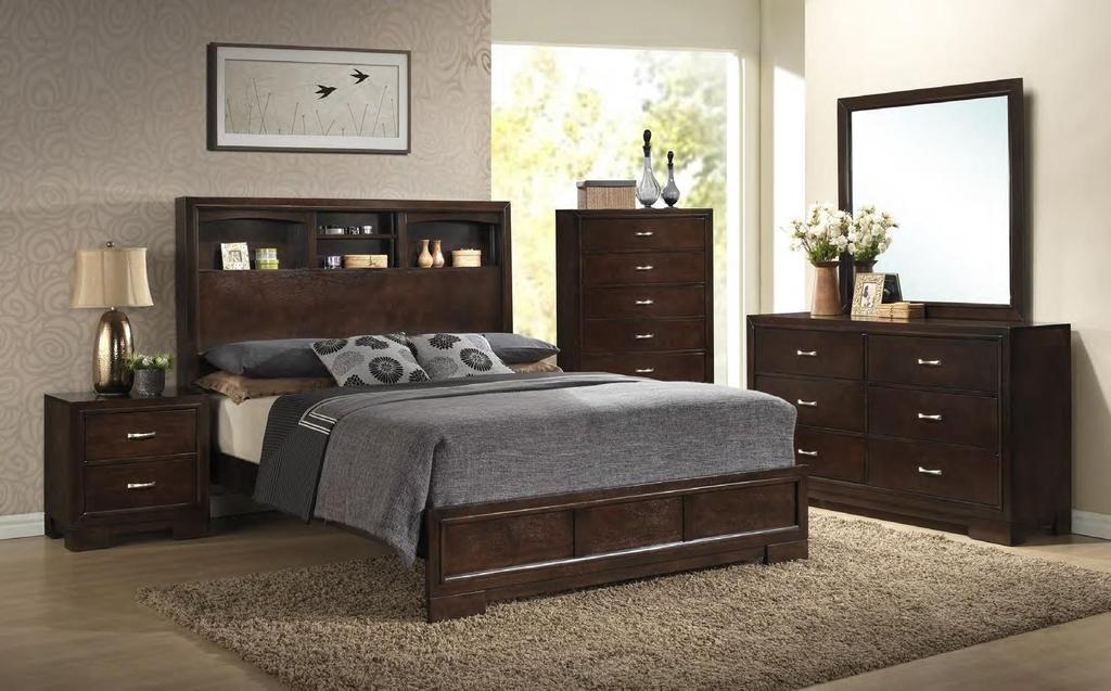 4233 City Loft Collection Cappuccino The 4233 City Loft Bedroom brings the styling and scaling of Studio Loft living to any bedroom!