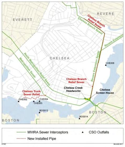 5. NEPONSET RIVER SEWER SEPARATION Neponset River 2000 $2,445,000 Installed 8,000 linear feet of storm drain to separate the combined sewer system, remove stormwater flows from area sewers, and close