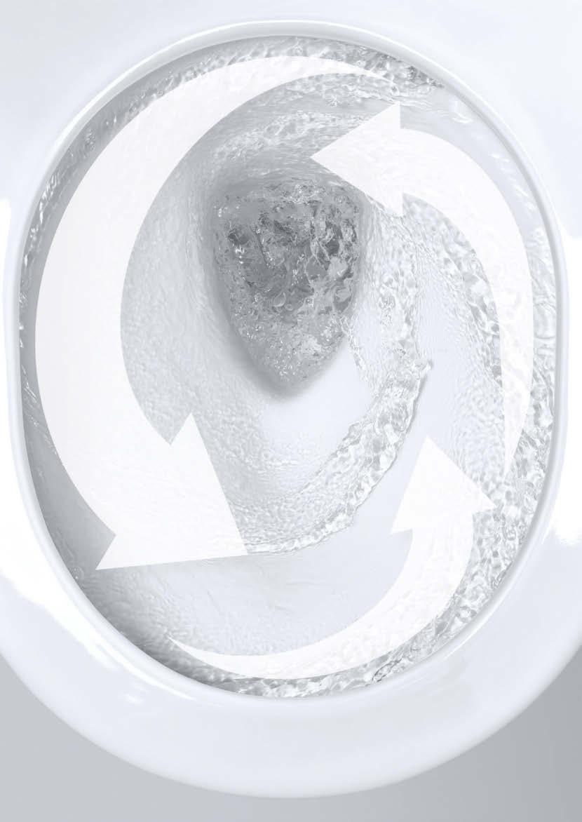 KEY TECHNOLOGIES TRIPLE VORTEX THE POWER OF THREE: CLEAN AND SILENT Unlike other toilets, GROHE s innovative Triple Vortex flush system creates a powerful but silent vortex of water that swirls to