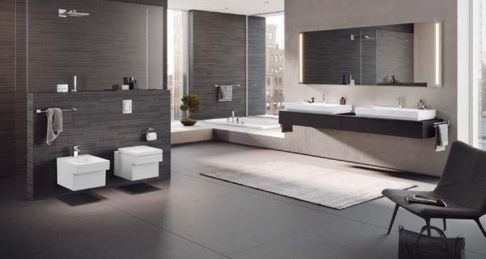Each has its own distinctive qualities and creates a visually unified bathroom.