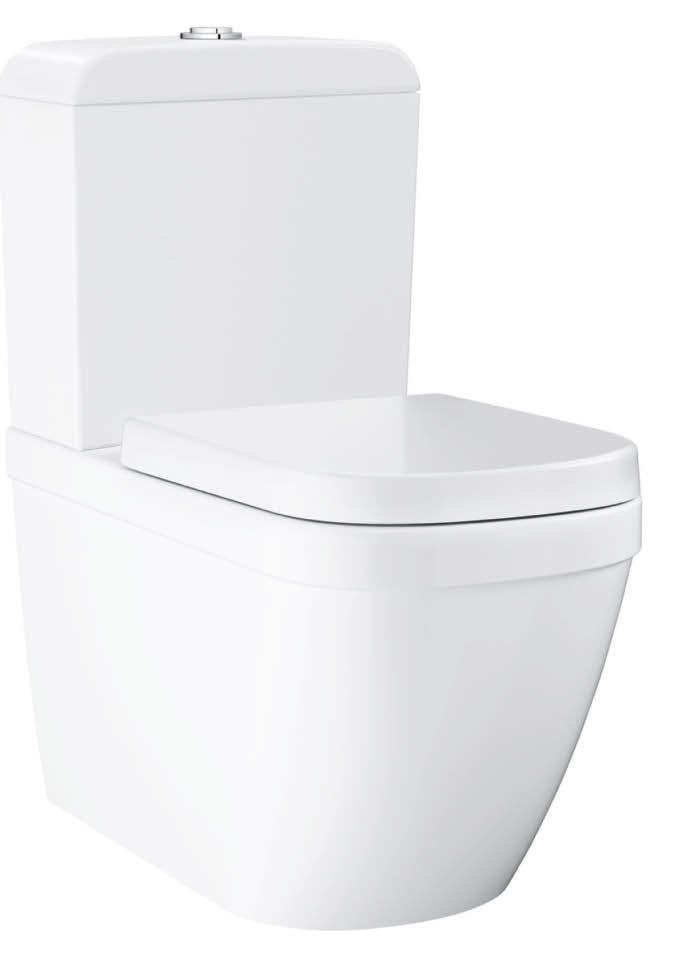 EURO CERAMIC 39 338 000 39 338 00H* Floorstanding WC for closed coupled combination triple vortex, universal outlet 39 332 000