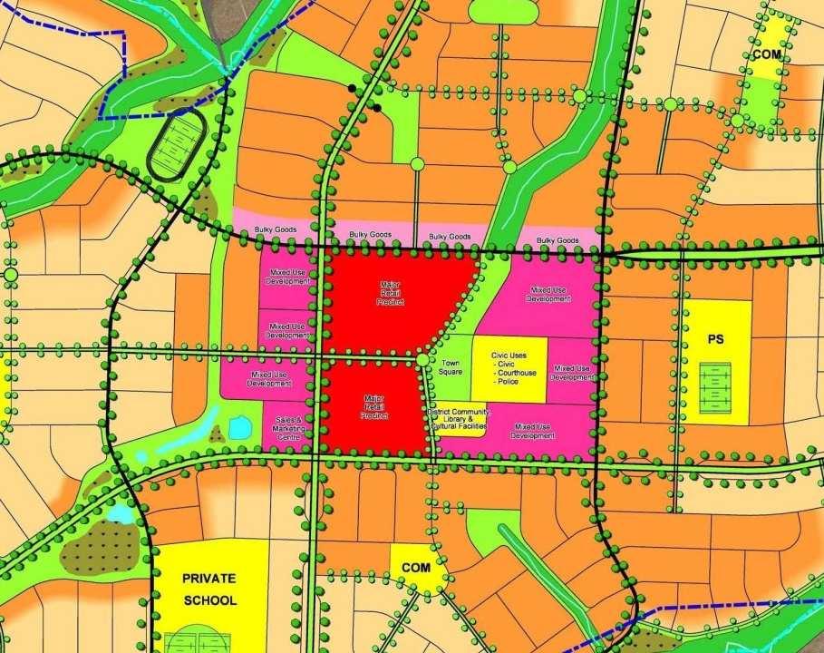 Oran Park Town Centre proposes: street edge and sub street car parking Active edges to all street frontages Adjoining mix use Links to