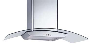 Free inlet delivery flow: 1020 m3/h OPTIONAL ACCESSORIES 850mm extension flues (extends maximum rangehood height by 250mm FLU850GAMMA) Carbon filters (CARBONFIL) KEY Timer Two