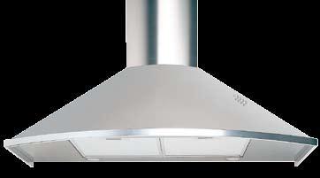 DE LONGHI CANOPY RANGEHOODS BETA130SS / BETA120SS / BETA100SS CANOPY RANGEHOOD 3 speed electronic touch controls Contemporary construction and finish Free inlet delivery flow: 1100 m3/h