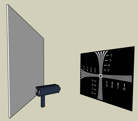 Heated Surface 30 C Reflective IRP Target TIC Viewing IRP Target Figure 6 1. Reflective test target used for image recognition tests. The test target dimensions are 61 cm (24 in.) in each direction.