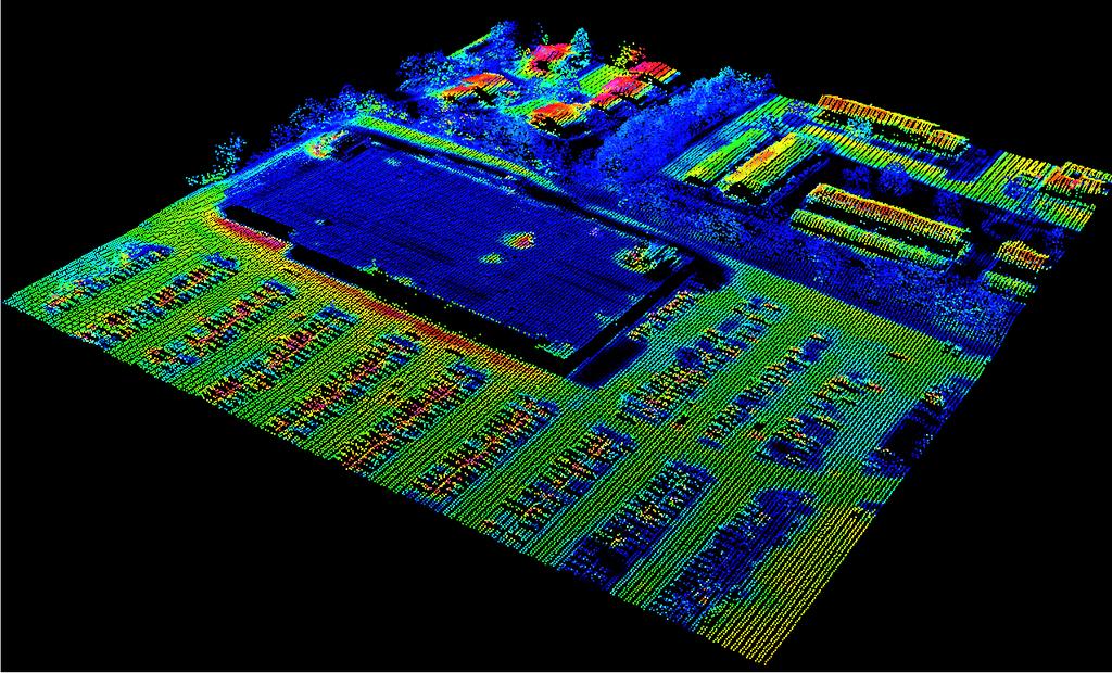Applications Asset Management Shopping Center (LAS point cloud file colorized with LW640 data) Heat loss from