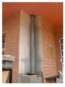 For rooftops rainwater gutters and rainwater down pipes are conveyance systems, which need to be designed