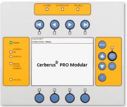 Optional modules that can be installed on a Cerberus PRO Modular FACP include: Card Cage (Model CC-2); Network Interface Card (Model NIC-C); 8-Circuit Zone Indicating Card (Models ZIC-8B / ZIC-2C);