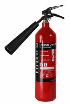 Extinguishers Carbon Dioxide Extinguisher EN3 Kitemark approval by BSI in the UK and CE marked Suitable for Class B and Electrical Fires Leaves no residue when applied due to evaporation Safe for use
