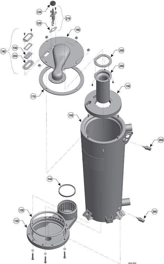 Figure 97 Heat exchanger assembly (see Figure 96,