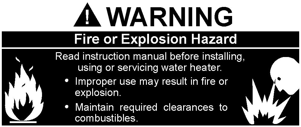 in an alcove or closet, the entire floor must be covered by the panel. Failure to heed this warning may result in a fire hazard.