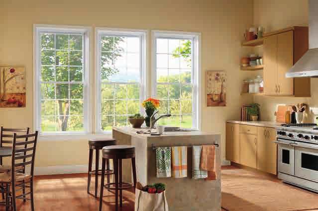 PREFERRED DOUBLE-HUNG WINDOW The attractive Silver Line 8600 Series doublehung window has the popular features you like in our windows but with added elements to make this an ideal solution to