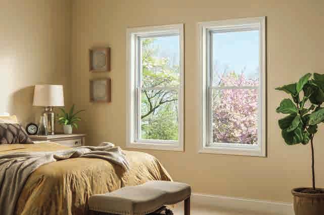 STANDARD DOUBLE-HUNG WINDOW The Silver Line 1200 Series double-hung window provides simple aesthetic appeal and energy effi ciency in a modestly-priced window.