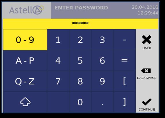 different security password number ENTERING PASSWORDS Touch your name or if you are a supervisor or higher level touch the next