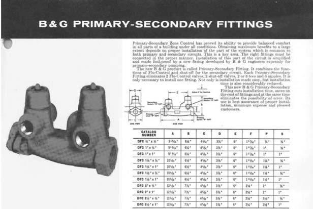 The History of Primary-Secondary Pumping Did you know that Bell & Gossett invented Primary-Secondary Pumping? This widely popular pumping arrangement was conceived by B&G in 1954.