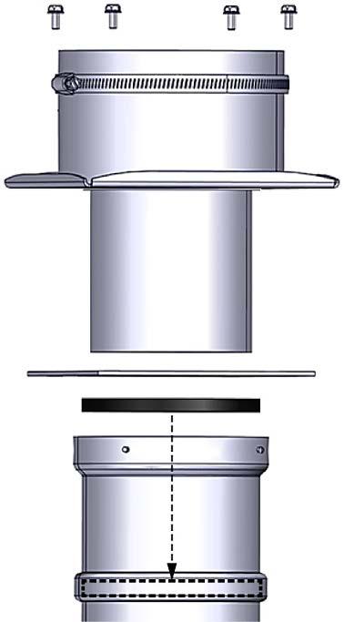 Exhaust Outlet Extend the Air Intake pipe to building outside Extend the Flue Exhaust pipe to building outside Figure 7: Properly Installed Flue and Intake Piping Starter Piece WARNING!