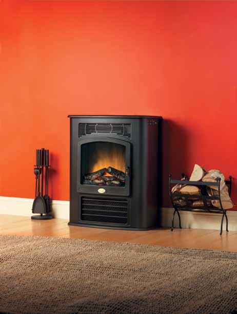 BEAB Approved. Model LYM28E Lymington the MIR40 Hydronic Stove features Stove design with Optiflame log effect.