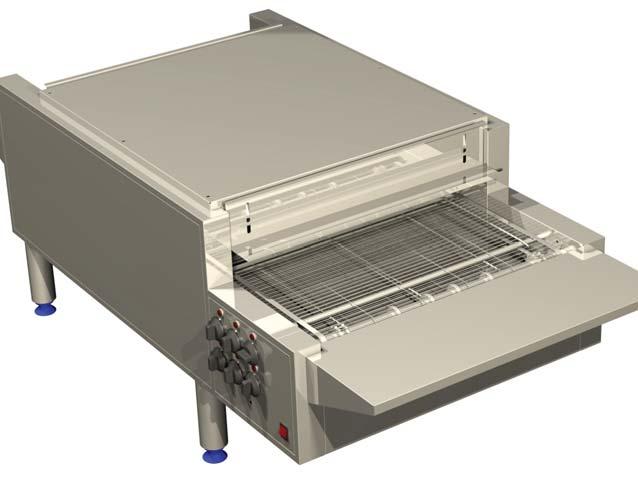 - Prenox Conveyor Oven OVENS Adjustable speed conveyor system. Six separate temperature controls 3 per level. Cooling fans for electric wiring. Conveyor height adjustable for maximum heat effi ciency.