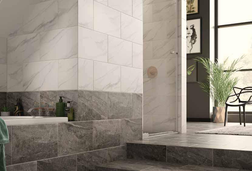 LIFESTYLE 3 TECHNOLOGY Tate A beautiful, highly refined marble effect ceramic tile