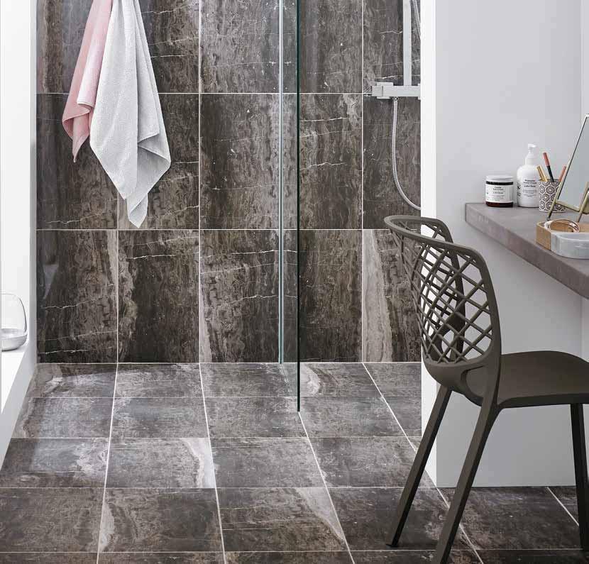 HD Medal Conker LIFESTYLE 3 TECHNOLOGY Komo A simple and effective gloss travertine effect range of wall tiles with matching floors,