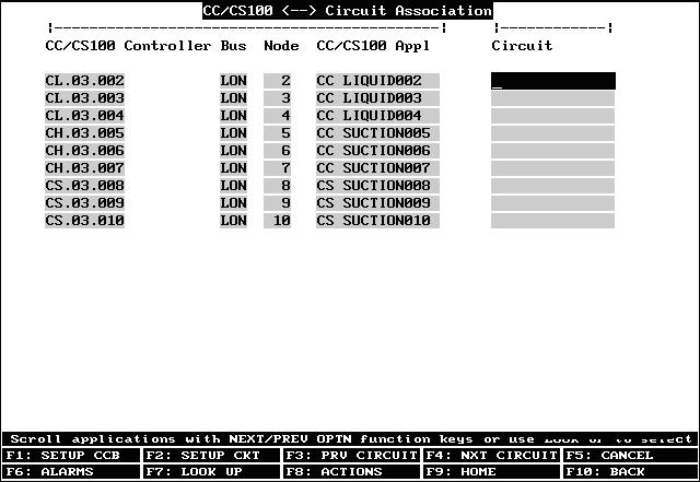 16.5.1 Screen 1: General Figure 16-2 - Control Applications Setup Screen This screen lists all of the CC-100s, CS-100s, and EC- 2s defined in this Einstein.