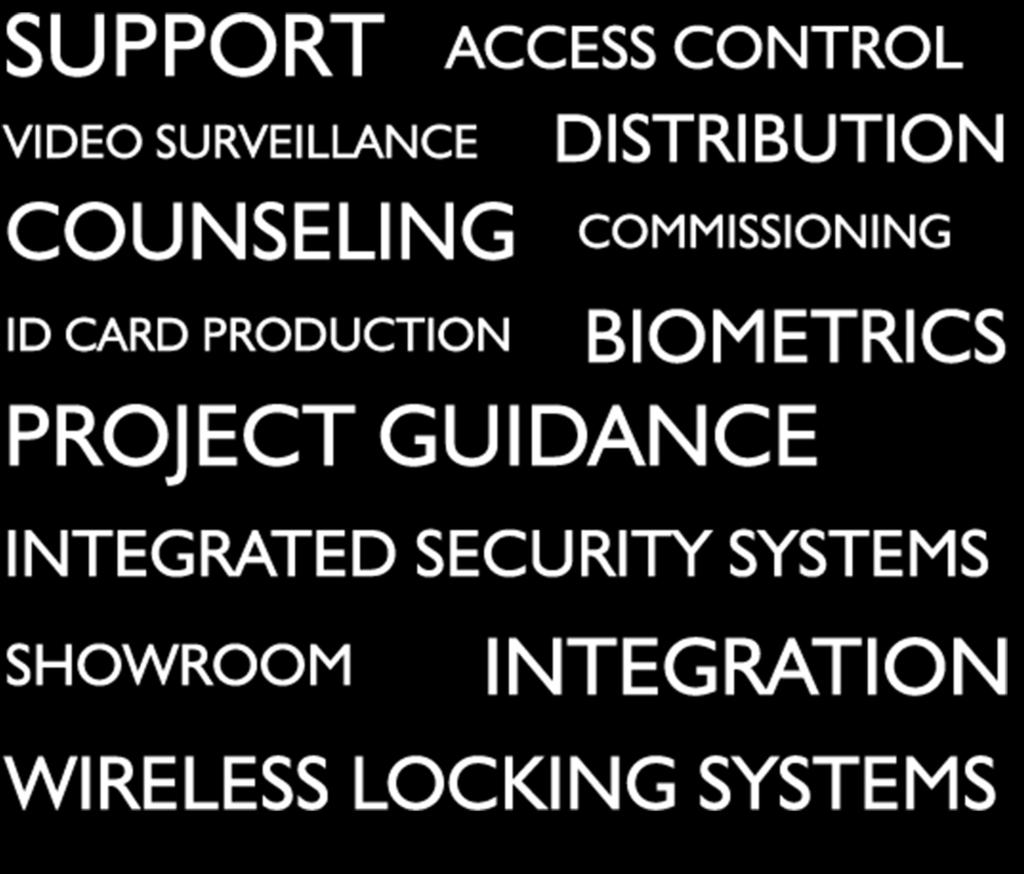 within access control, alarms, camera surveillance and ID card