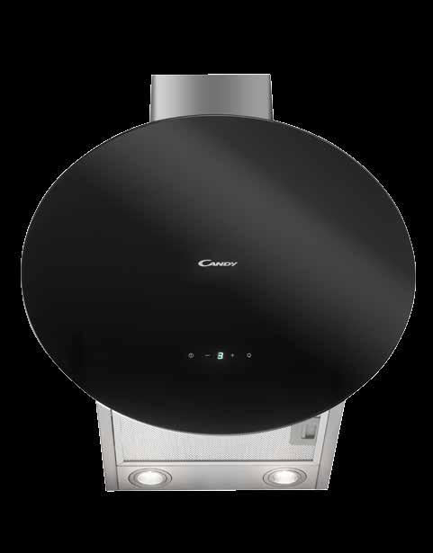 CVR60N 60CM CHIMNEY HOOD CVMAD60N 60CM SLOPED CHIMNEY HOOD 23 The Candy cooker hood collection consists of decor and chimney hoods where the hob is installed next to a back wall, so no matter what