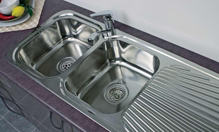C O O K I N G A P P L I A N C E S PLATINUM SINKS The Platinum Range: All with stainless steel basket wastes.
