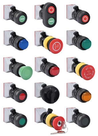 Simple push button Double push button Bright LED technology push button We have safety latch for push button.