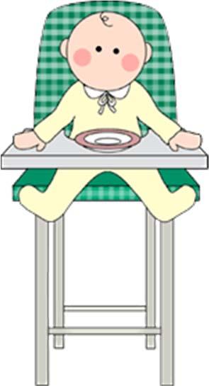 High Chairs High chair trays must be treated like dishes. Remove all food debris before washing, rinsing, and sanitizing high chairs when cleaning between uses.
