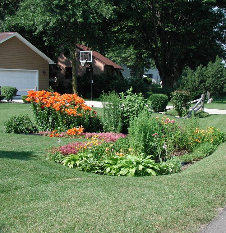 On lots with a width between 14 and 20 metres, at least 50% of the front yard should comprise soft landscaping, and a pathway should connect the front entrance to the sidewalk, where one exists.