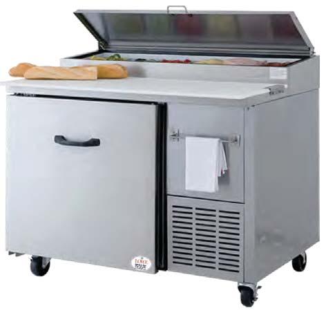 RENTAL EQUIPMENT TRADE SHOW & EVENTS Prep REFRIGERATED Refrigerated Prep Counter Stainless steel finish Low energy consumption Two storage levels Adjustable shelves Six poly-carbonate inserts