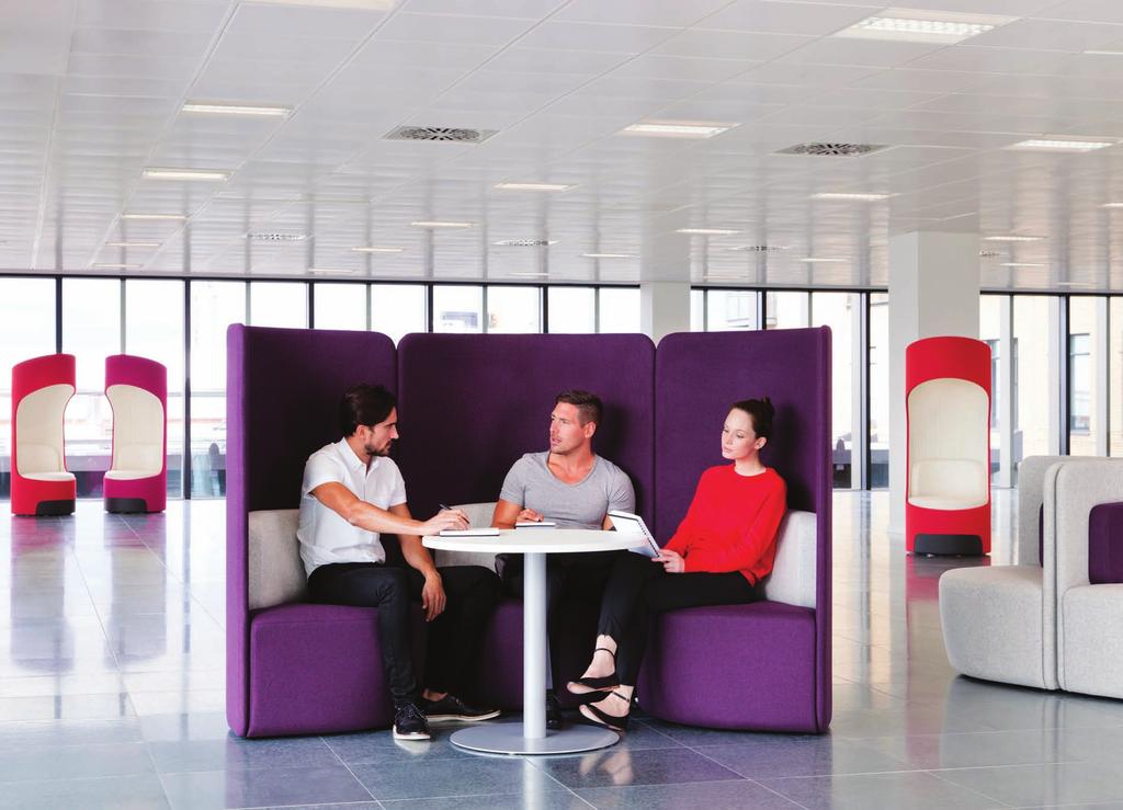 SHUFFLE Shuffle provides an informal meeting space with endless configuration possibilities.