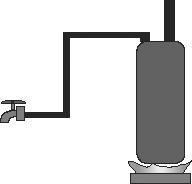 Example D: A hot water system moves heat using water as